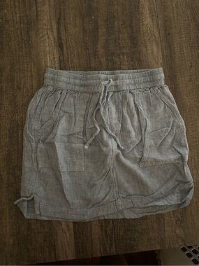 Old Navy Blue Striped Knit Drawstring Skirt
